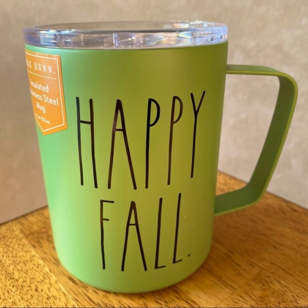 Rae Dunn HAPPY FALL Insulated Stainless Steel Mug BRAND NEW!!